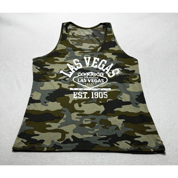 Las Vegas Camo Tank Top Nevada Wear Code Camouflage Welcome To Fabulous Vegas - Picture 1 of 7